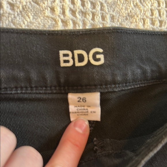 BDG Black Jean Shorts High-Waisted Fitted Design - Picture 2 of 5